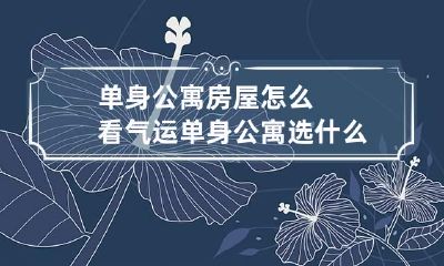 单身公寓房屋怎么看气运 单身公寓选什么样的方向