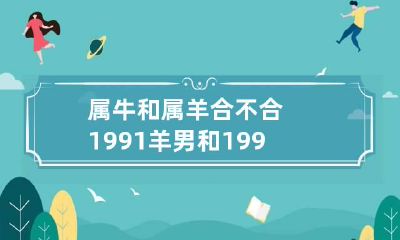 属牛和属羊合不合 1991羊男和1997牛女配