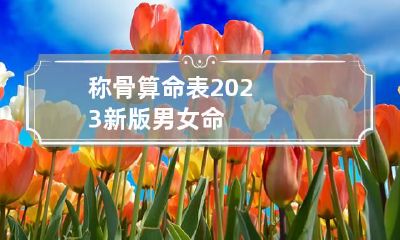 称骨算命表2023新版男女命