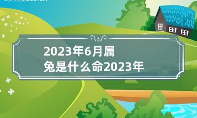 2023年6月属兔是什么命 2023年农历六月出生的宝宝