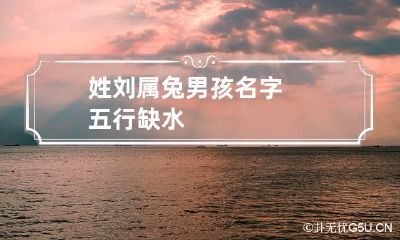 姓刘属兔男孩名字五行缺水