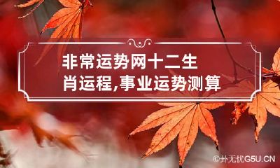 非常运势网十二生肖运程,事业运势测算2023年免费
