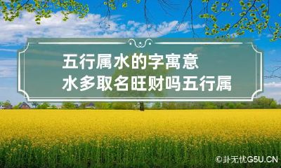 五行属水的字寓意水多取名旺财吗 五行属水的字,寓意水多男孩用字