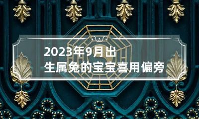 2023年9月出生属兔的宝宝喜用偏旁 2023年兔宝宝起名那些字