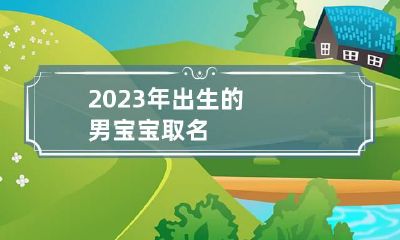 2023年出生的男宝宝取名
