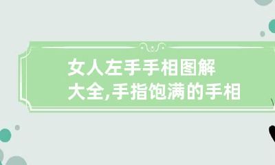 女人左手手相图解大全,手指饱满的手相各运势好