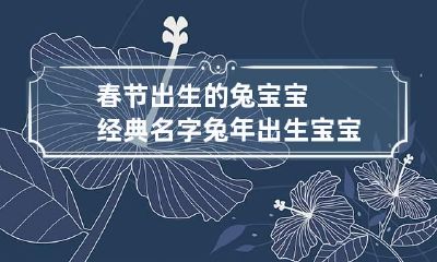 春节出生的兔宝宝经典名字 兔年出生宝宝