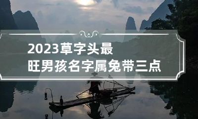 2023草字头最旺男孩名字 属兔带三点水和草字头取名