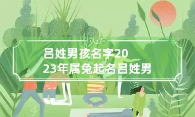 吕姓男孩名字2023年属兔起名 吕姓男孩名字2023年属兔起名怎么样