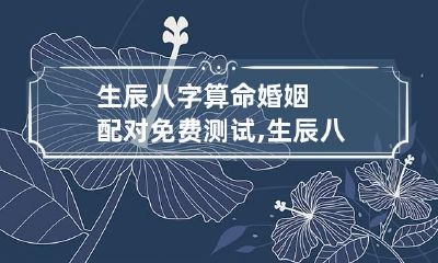 生辰八字算命婚姻配对免费测试,生辰八字测姻缘配对