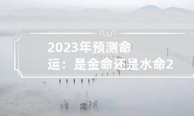 2023年预测命运：是金命还是水命 2023年是水命吗