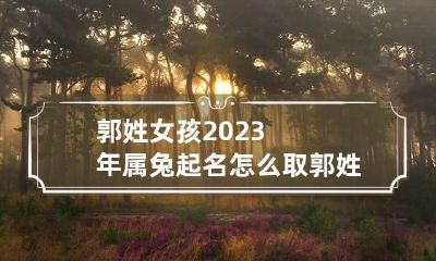 郭姓女孩2023年属兔起名怎么取 郭姓女孩2023年属兔起名怎么取好听