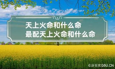 天上火命和什么命最配 天上火命和什么命在一起好