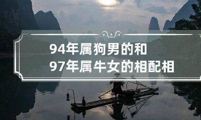 94年属狗男的和97年属牛女的相配相冲吗