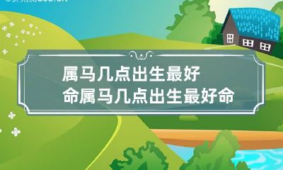 属马几点出生最好命 属马几点出生最好命男孩