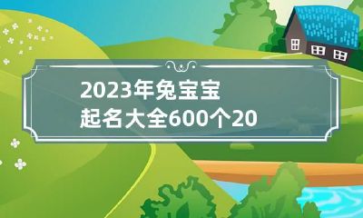 2023年兔宝宝起名大全600个 2023年兔年宝宝
