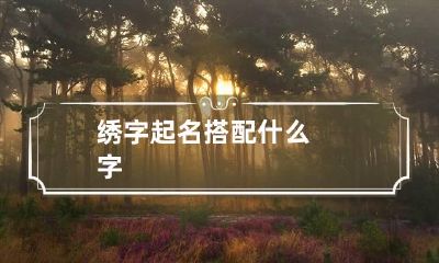 绣字起名搭配什么字