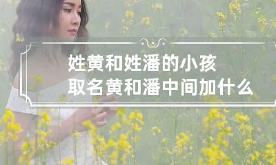 姓黄和姓潘的小孩取名 黄和潘中间加什么字好听呢