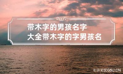 带木字的男孩名字大全 带木字的字男孩名字比较霸气的
