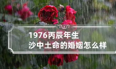 1976丙辰年生沙中土命的婚姻怎么样 1976年沙中土命好不好