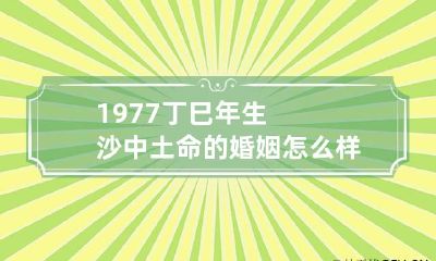 1977丁巳年生沙中土命的婚姻怎么样 1977年沙中土命缺什么