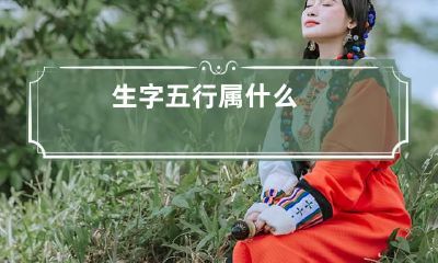 生字五行属什么