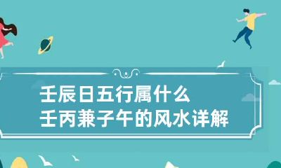 壬辰日五行属什么 壬丙兼子午的风水详解