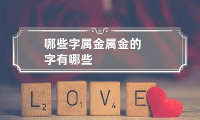 哪些字属金 属金的字有哪些