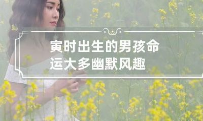 寅时出生的男孩命运 大多幽默风趣