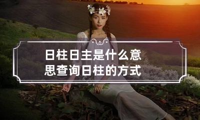 日柱日主是什么意思 查询日柱的方式