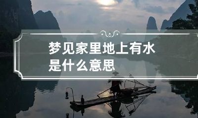 梦见家里地上有水是什么意思