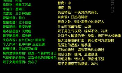 关于双子座的所有