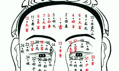 面部痣相图,长痣面相图