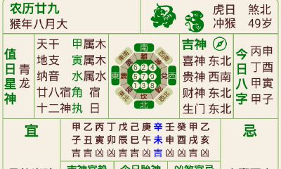 黄历属相相冲查询（今日属相查询黄历）