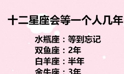 处女座女生会等一个人多久（6月20日是什么星座阳历）