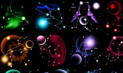 真实十二星座星空图（十二星座标准连线图）