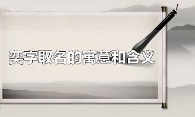 奕取名的寓意是什么女孩（瑾字取名的寓意是什么）