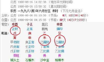 八字四柱有财星（四柱都是财星）