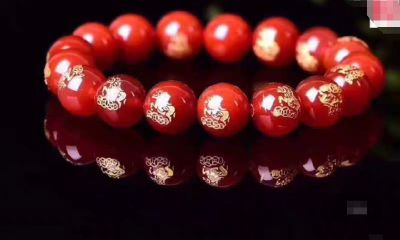 灵指黄金十二生肖转运珠红玛瑙手链（黄金玛瑙转运珠手链）