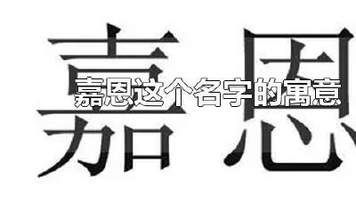 嘉字取名的寓意女孩名字（嘉字后面加什么字取名女孩）