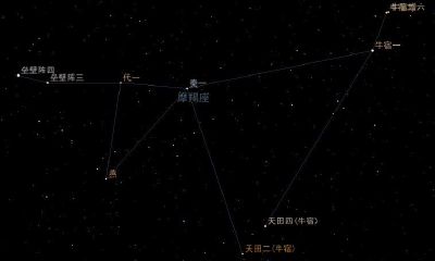 摩羯座的主要星星（摩羯座标准星图）