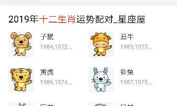 12属相生育表（12属相五行相生相克表）