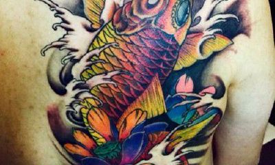 招财鲤鱼满背纹身（锦鲤纹身纹在哪里招财）