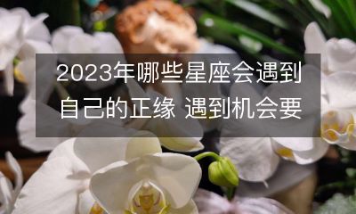2023年，哪些星座将会迎来命中注定的爱情缘分？记得抓住机会哦！