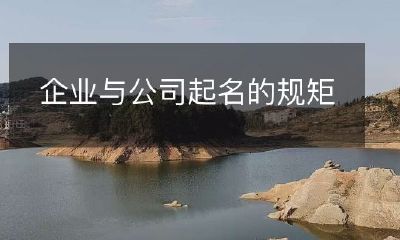 企业和公司的命名规则与标准 - 切实遵守的必知事项