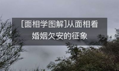 探究面相学中婚姻欠安的信号：用图解的形式分析面相学中的征兆