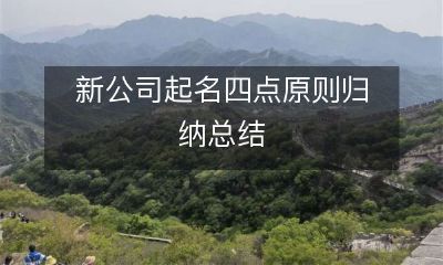 总结四点原则：如何起一个好的新公司名称？