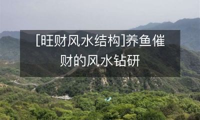 探究旺财风水结构：养鱼催财的风水学研究