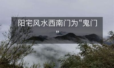 西南门成为“鬼门”——探讨阳宅风水中门的重要性与影响