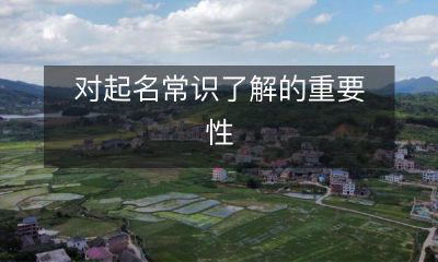 了解起名常识的重要性及其对个人和企业成功的积极影响